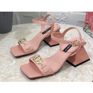 Dolce & Gabbana Heel 6.5cm Nappa-look calfskin sandals Pink 2023