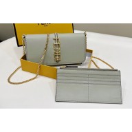 Fendi Fendigraphy Wallet On Chain Bag Light Green 2023
