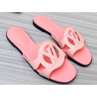 Louis Vuitton leather LV Isola Flat Mules Pink 2023