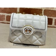 Gucci Deco mini shoulder bag 741457 in quilted Leather White 2023