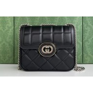 Gucci Deco mini shoulder bag 741457 in quilted Leather Black 2023