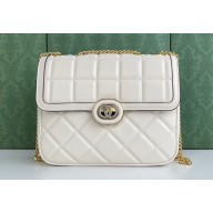 Gucci Deco small shoulder bag 740834 in quilted Leather White 2023