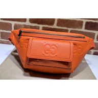 Gucci Leather Jumbo GG belt Bag 645093 Orange 2023