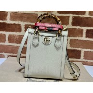 Gucci leather Diana mini tote bag 739079 White 2023