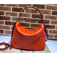 Gucci leather Diana large shoulder bag 746245 Orange 2023