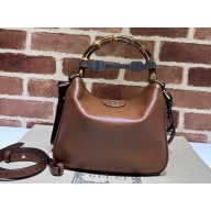 Gucci leather Diana small shoulder bag 746251 Brown 2023