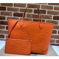 Gucci Jumbo GG leather large tote bag ‎726755 Orange 2023