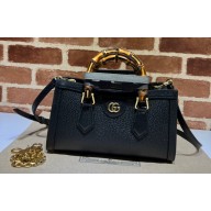 Gucci leather Diana small shoulder bag 735153 Black 2023