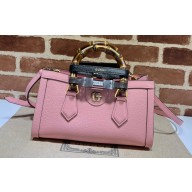 Gucci leather Diana small shoulder bag 735153 Pink 2023