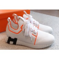 Hermes Knit and calfskin Depart Women/Men Sneakers 02 2023