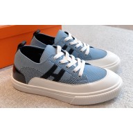 Hermes Knit and calfskin Deep Women/Men Sneakers 06 2023