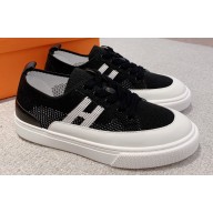 Hermes Knit and calfskin Deep Women/Men Sneakers 02 2023