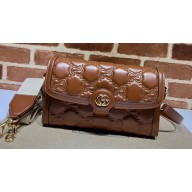 Gucci GG Matelassé small bag 724529 Brown 2023