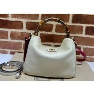 Gucci leather Diana small shoulder bag 746251 White 2023