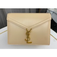 Saint Laurent cassandra medium chain bag in leather 532750 Beige