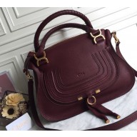 Chloe Marcie double carry bag Burgundy