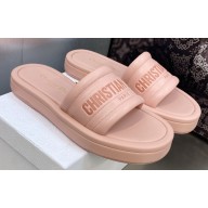 Dior Heel 3cm Every-D Slides in Embossed Lambskin Pink 2023