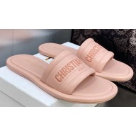 Dior Every-D Flat Slides in Embossed Lambskin Pink 2023