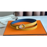 Hermes mini laquee belt buckle & Reversible leather strap 13 mm 19 2023