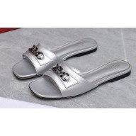 Valentino VLogo Chain Slides in calfskin leather 12 2023