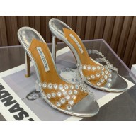 Aquazzura Heel 8.5cm/10.5cm Tequila Plexi PVC Mules 01 2023