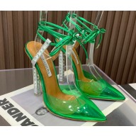 Aquazzura Heel 11.5cm Rock Chic PVC Pumps Green 2023