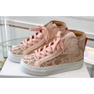 Chloe Lace Lauren high-top sneakers Pink 2023