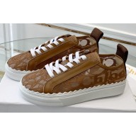 Chloe Lace Lauren low-top sneakers Brown 2023