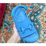 Gucci Horsebit flatform sandals 742435 Blue 2023