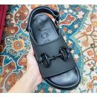 Gucci Horsebit flatform sandals 742435 Black 2023