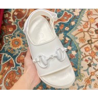 Gucci Horsebit flatform sandals 742435 White 2023