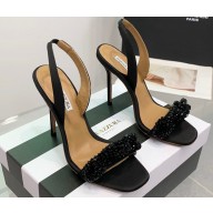 Aquazzura Heel 10.5cm Chain Of Love Sandals Black 2023