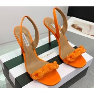 Aquazzura Heel 10.5cm Chain Of Love Sandals Orange 2023