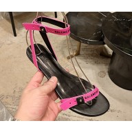Balenciaga Afterhour Sandals in smooth calfskin Fuchsia 2023