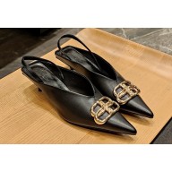 Balenciaga Square Knife BB Heel 4cm Slingbacks 10 2023
