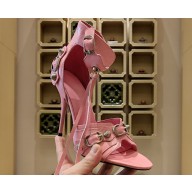Balenciaga Heel 10.5cm Cagole Sandals in Arena lambskin Pink 2023