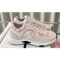 Chanel Coton Tweed, Suede Calfskin & Calfskin Sneakers G38299 04 2023