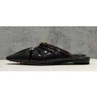 Bottega Veneta Patent leather Bunnie Flats Mules Black 2023