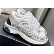 Chanel Fabric & Laminated CC Logo Sneakers G45077 02 2023