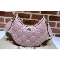 Gucci GG Matelassé small shoulder bag 739709 Pink 2023