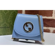 Gucci Blondie medium chain wallet 725219 Leather Blue 2023
