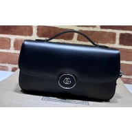 Gucci Petite GG small shoulder bag 739721 Leather Black 2023