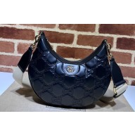 Gucci GG Matelassé small shoulder bag 739709 Black 2023