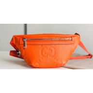 Gucci Leather Jumbo GG Small belt Bag 658582 Orange 2023