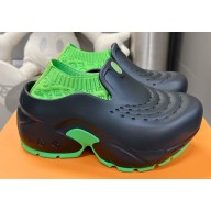 Louis Vuitton EVA rubber LV Shark Clog Black/Green 2023