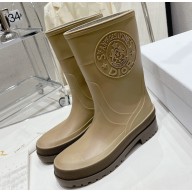 Dior Diorunion Rubber with Dior Union Motif Rain Boots Beige 2023