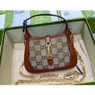 Gucci Jackie 1961 crystal GG mini shoulder bag canvas 675799