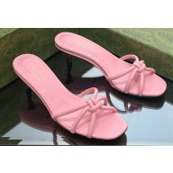 Gucci Low Heel slide sandals with bamboo 746034 Pink 2023