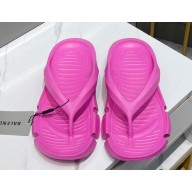 Balenciaga Mold Women/Men Thong Sandals Fuchsia 2023
