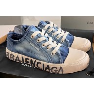 Balenciaga Paris Low Top Graffiti Women/Men Sneakers in destroyed cotton and rubber 01 2023